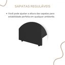 Ver imagem 5 de Armário para Escritório Tamburato 3 Gavetas 2 Portas Nogal/preto - Artany Móveis