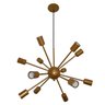 Lustre Pendente Sputinik 12 Hastes - Ideal para Mesa Jantar, Sala, Quarto - Cor Dourado - 3