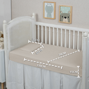 Ver imagem 4 de Lençol Berço 200 Fios 100% Algodão 2 Peças Toque Macio Liso:avela