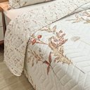 Ver imagem 4 de Cobre Leito King Confort Print Micropercal 300 Fios Toque de Algodão 3 Peças - Flores Damasco - 100%