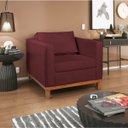 Ver imagem 3 de Kit Sofá 3 Lugares e 2 Poltronas Europa 180 cm Estilo Conforto e Elegância Suede - Doce Sonho