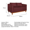 Ver imagem 4 de Kit Sofá 3 Lugares e 2 Poltronas Europa 180 cm Estilo Conforto e Elegância Suede - Doce Sonho