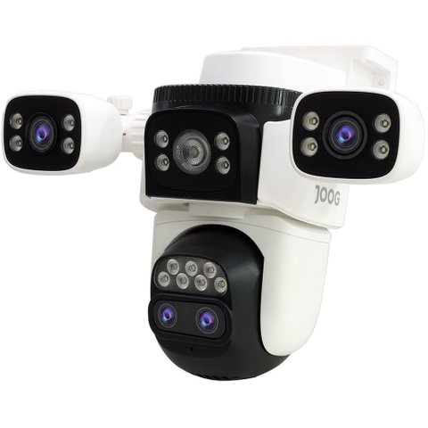 Câmera Ip Joog CS621ZS Smart Outdoor 4 Lentes Full Color Visão Noturna Colorida Wi-Fi Detecção de Mo