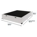 Ver imagem 3 de Base Box Baú Casal Bege de Madeira 138cm Kazamix Branco