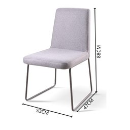 Conjunto Sala de Jantar Copa Castanho com 4 Cadeiras Neat Linho Cinza Base Grafite - 10