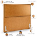 Ver imagem 4 de Cabeceira Box Queen com Tachas 160 Cm Vicenza L02 Couríssimo Whisky - Lyam Decor