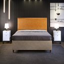 Ver imagem 2 de Cabeceira Box Queen com Tachas 160 Cm Vicenza L02 Couríssimo Whisky - Lyam Decor