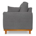 Ver imagem 4 de Sofá Belga 2 Lugares Base Madeira para Sala Pequena Cinza Bz Home Decor