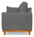Ver imagem 4 de Sofá Belga 2 Lugares Base Madeira para Sala Pequena Cinza Bz Home Decor