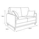 Ver imagem 5 de Sofá Belga 2 Lugares Base Madeira para Sala Pequena Cinza Bz Home Decor