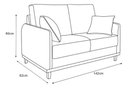 Ver imagem 5 de Sofá Belga 2 Lugares Base Madeira para Sala Pequena Cinza Bz Home Decor