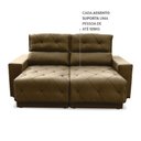 Ver imagem 4 de Sofá Retrátil/Reclinável Belga 2,00m Suede Velut com Molas no Assento