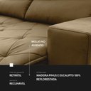 Ver imagem 2 de Sofá Retrátil/Reclinável Belga 2,00m Suede Velut com Molas no Assento