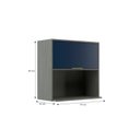 Ver imagem 3 de Armário Aéreo 70cm com 1 Porta e Nicho Domus Espresso Móveis Cinza/Silver/Royal