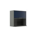 Ver imagem 2 de Armário Aéreo 70cm com 1 Porta e Nicho Domus Espresso Móveis Cinza/Silver/Royal