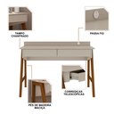 Ver imagem 6 de Escrivaninha Mesa Computador Escritório Quarto Nexus:off White