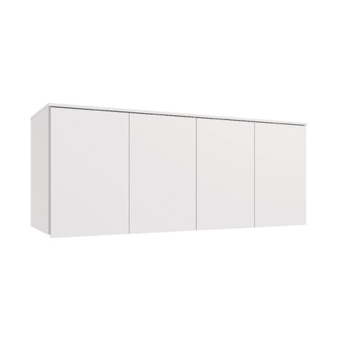 Aéreo Maleiro Baixo de 4 Portas 175cm Linha Modulado Adapt N543 Kappesberg - Branco