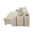 Ver imagem 6 de Sofá Cama Linho em Madeira Eucalipto 240cm Meu Sofá Online A294 Linho Creme