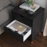 Mesa de Cabeceira para Cama de Casal - 3 Gavetas:preto - 3