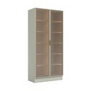 Ver imagem 3 de Cristaleira 100cm 2 Portas com LED e Vidro Reflecta Temperado 100% MDF Fineze Bege/Areia HP