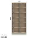 Ver imagem 4 de Cristaleira 100cm 2 Portas com LED e Vidro Reflecta Temperado 100% MDF Fineze Bege/Areia HP