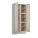 Ver imagem 5 de Cristaleira 100cm 2 Portas com LED e Vidro Reflecta Temperado 100% MDF Fineze Bege/Areia HP