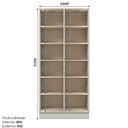 Ver imagem 4 de Cristaleira 100cm 2 Portas com LED e Vidro Reflecta Temperado 100% MDF Fizneze Bege/Areia HP