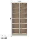 Ver imagem 4 de Cristaleira 100cm 2 Portas com LED e Vidro Reflecta Temperado 100% MDF Fineze Bege/Areia HP