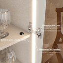 Ver imagem 7 de Cristaleira 100cm 2 Portas com LED e Vidro Reflecta Temperado 100% MDF Fineze Bege/Areia HP