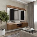 Ver imagem 1 de Painel para Tv até 65 Polegadas Ripado e Led Azaléia CabeCasa MadeiraOriginals
