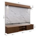 Ver imagem 2 de Painel para Tv até 65 Polegadas Ripado e Led Azaléia CabeCasa MadeiraOriginals