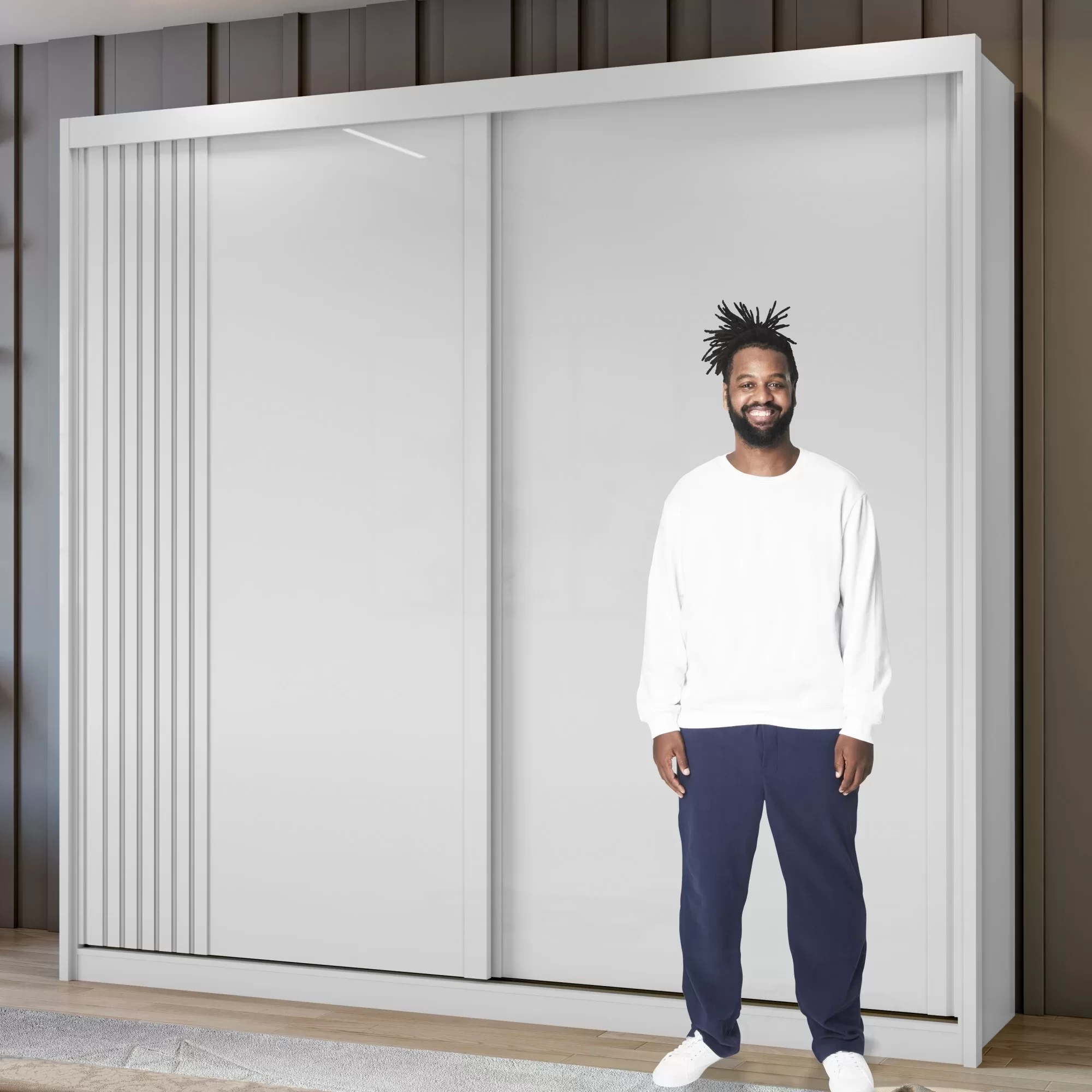 Guarda Roupa Casal em MDF 2 Portas 4 Gavetas Velaris  - 11