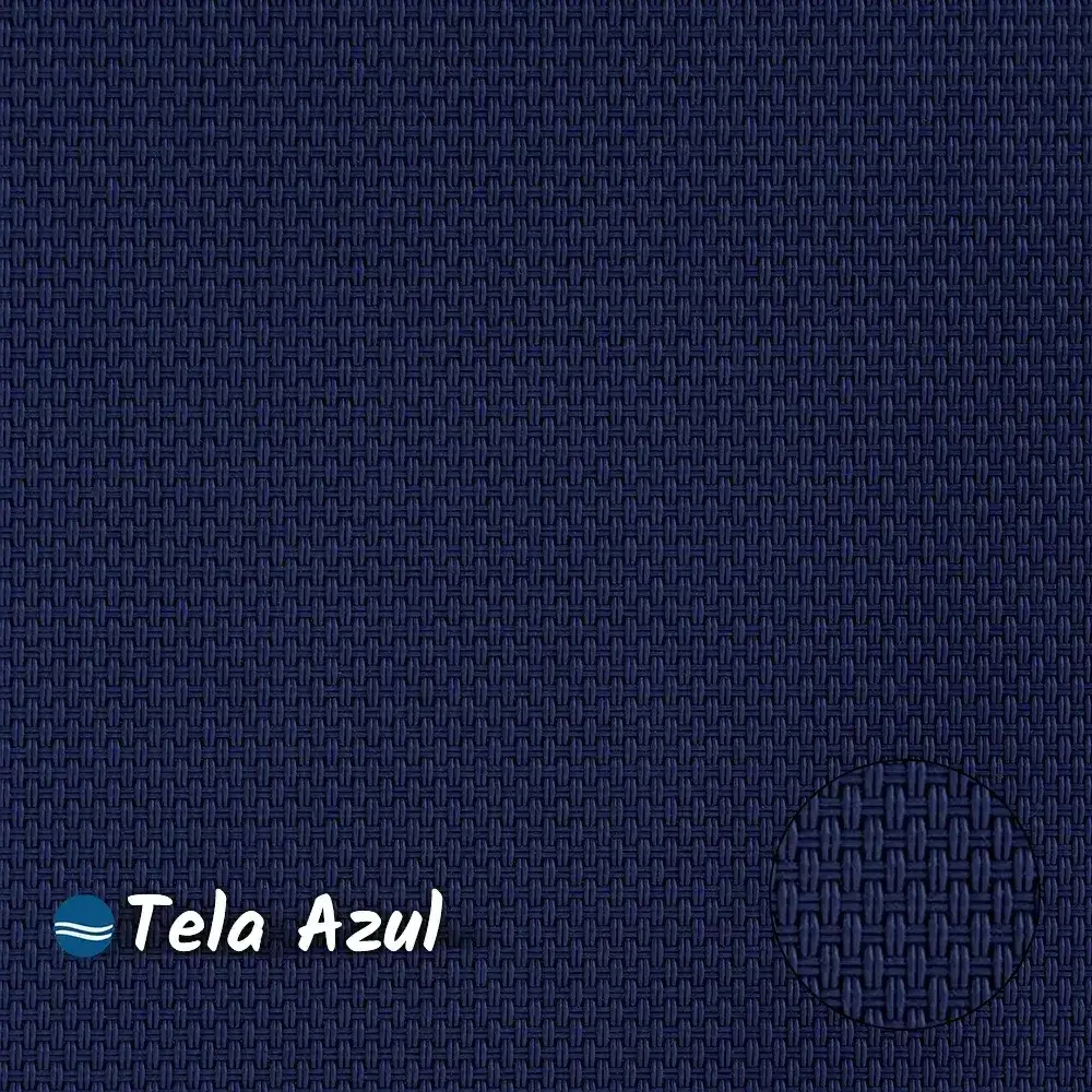 Ver imagem 3 de Kit 2 Cadeira Riviera Piscina Praia Alumínio Marrom Tela Azul