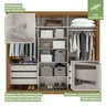 Guarda-roupa Casal com Espelho 100% MDF 3 Portas 6 Gavetas Sirius Móveis Lopas - 13