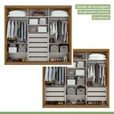 Ver imagem 5 de Guarda-roupa Casal com Espelho 100% MDF 3 Portas 6 Gavetas Sirius Móveis Lopas