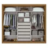 Guarda-roupa Casal com Espelho 100% MDF 3 Portas 6 Gavetas Sirius Móveis Lopas - 8