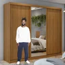 Guarda-roupa Casal com Espelho 100% MDF 3 Portas 6 Gavetas Sirius Móveis Lopas - 15