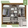 Guarda-roupa Casal com Espelho 100% MDF 3 Portas 6 Gavetas Sirius Móveis Lopas - 14