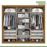 Guarda-roupa Casal com Espelho 100% MDF 3 Portas 6 Gavetas Sirius Móveis Lopas - 10