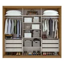 Ver imagem 7 de Guarda-roupa Casal com Espelho 100% MDF 3 Portas 6 Gavetas Sirius Móveis Lopas