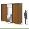 Guarda-roupa Casal com Espelho 100% MDF 3 Portas 6 Gavetas Sirius Móveis Lopas - 9