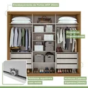 Ver imagem 6 de Guarda-roupa Casal com Espelho 100% MDF 3 Portas 6 Gavetas Sirius Móveis Lopas