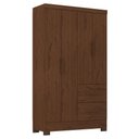 Ver imagem 1 de Guarda Roupa Solteiro 4 Portas 2 Gavetas Primor 121x209 cm Jacaranda Zanz
