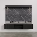 Ver imagem 7 de Painel para TV até 65 Polegadas Ripado com Marmorizado 3D e LED Azaléia CabeCasa MadeiraOriginals