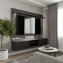 Ver imagem 1 de Painel para TV até 65 Polegadas Ripado com Marmorizado 3D e LED Azaléia CabeCasa MadeiraOriginals