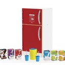 Ver imagem 2 de Geladeira Infantil Madeira Grande Mini Mercado Cozinha Brinquedo Infantil Freezer 2 Portas Super Lux