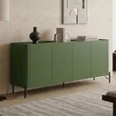 Ver imagem 1 de Balcão Buffet Bend 4 Portas 2 Prateleiras MDF 180cm Musgo com Preto