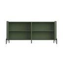 Ver imagem 2 de Balcão Buffet Bend 4 Portas 2 Prateleiras MDF 180cm Musgo com Preto