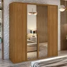 Guarda-roupa Casal com Espelho 100% MDF 4 Portas 3 Gavetas Imperatore Móveis Lopas - 1