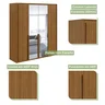Guarda-roupa Casal com Espelho 100% MDF 4 Portas 3 Gavetas Imperatore Móveis Lopas - 7